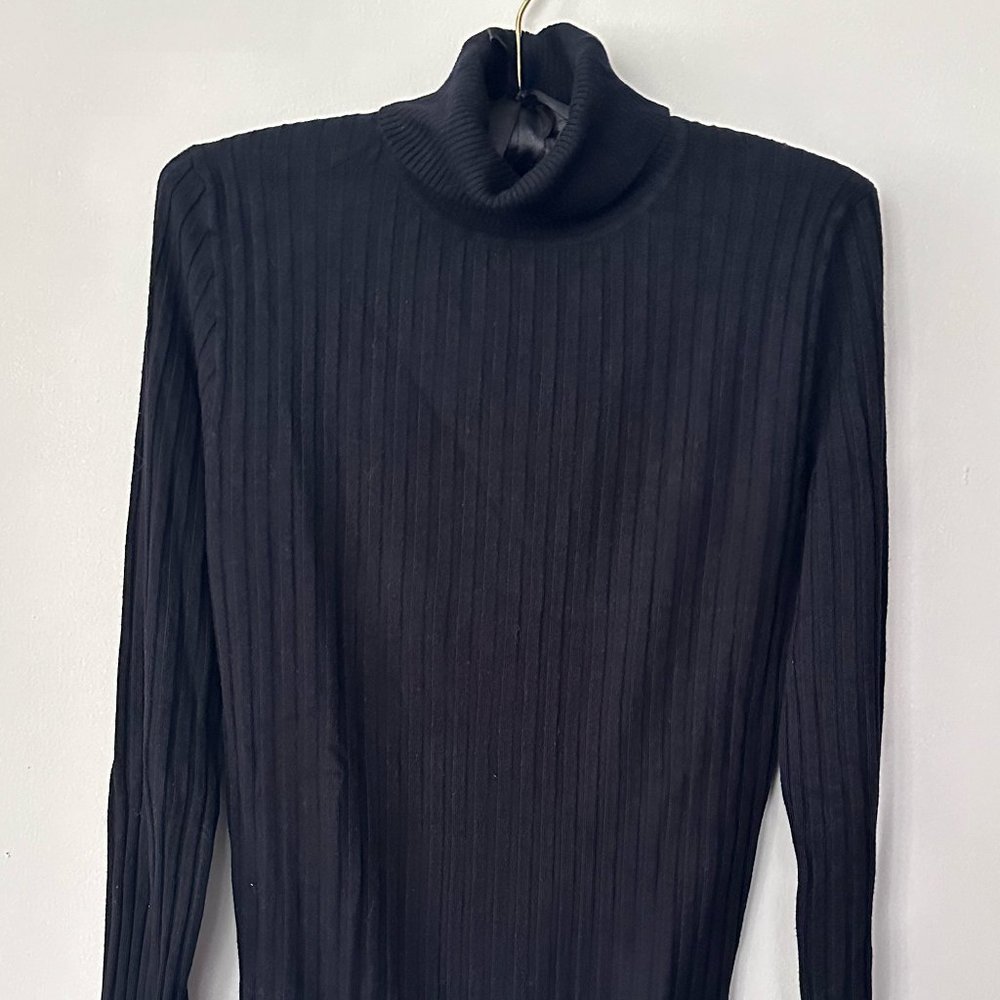 Timeless Elegance: BCBGMAXAZRIA Black Turtleneck Sweater  - Shop Now!